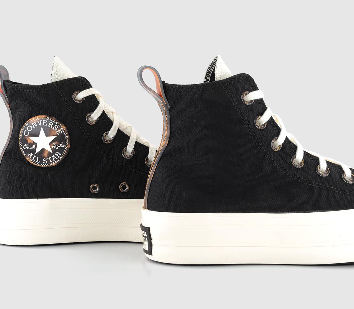 ConverseAll Star Lift Hi Platform Trainers Black Egret Tawny Owl