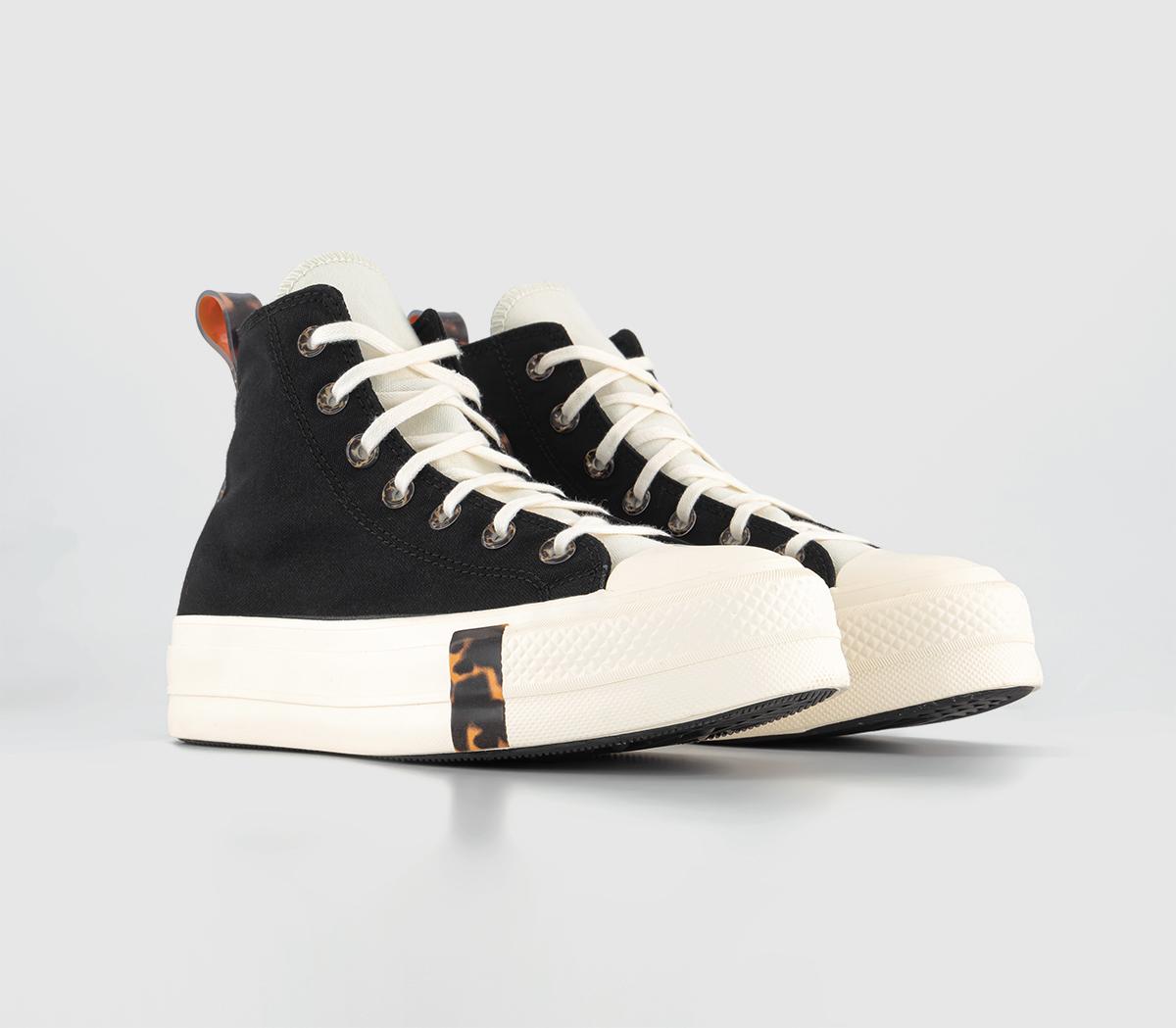ConverseAll Star Lift Hi Platform Trainers Black Egret Tawny Owl