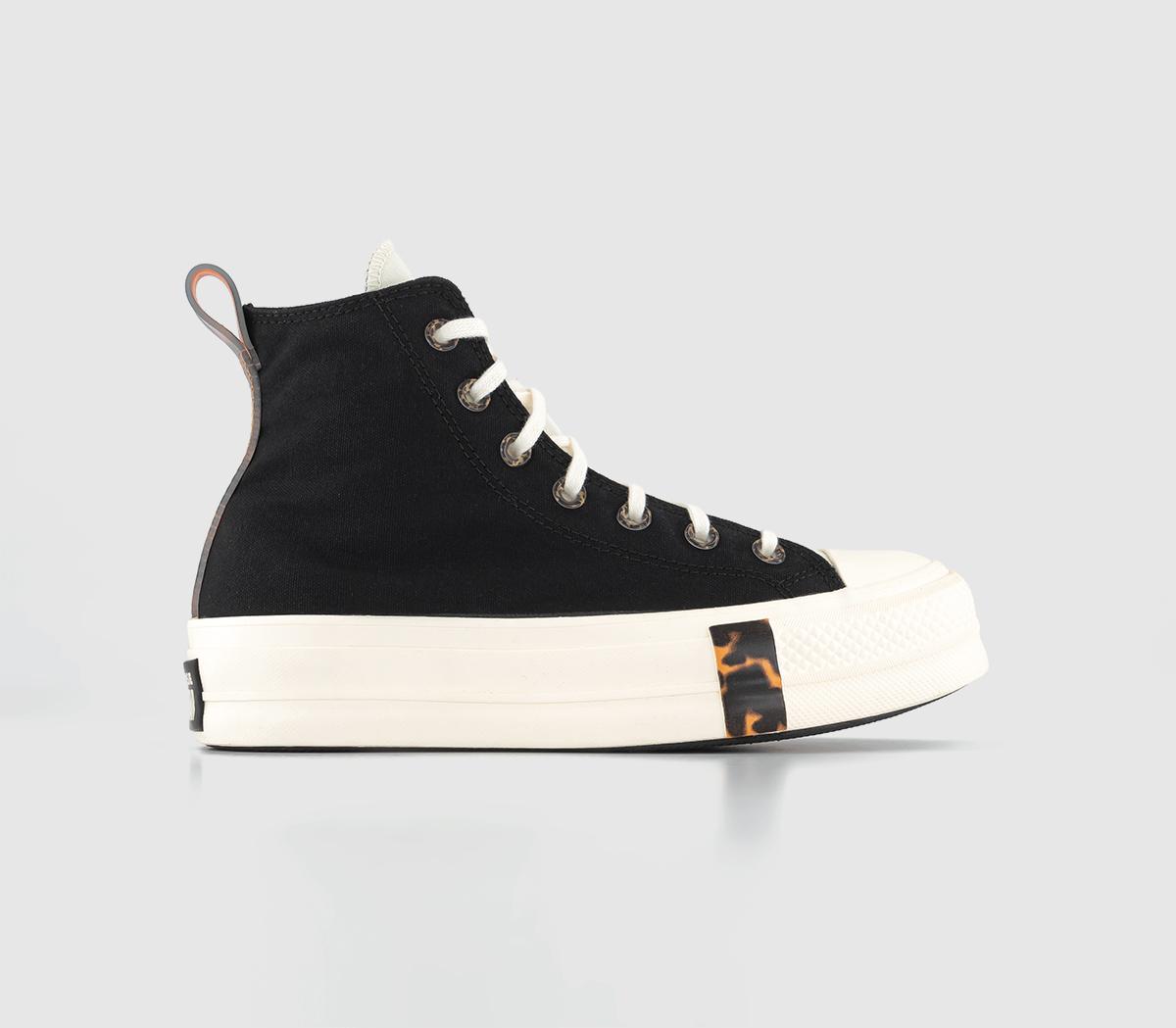 ConverseAll Star Lift Hi Platform Trainers Black Egret Tawny Owl