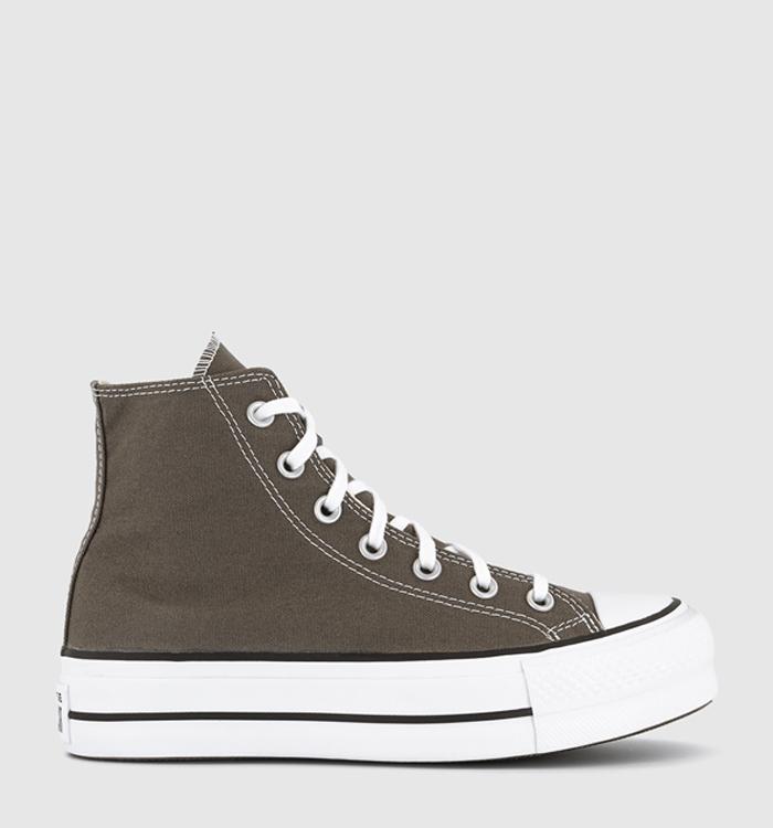 Converse All Star Lift Hi Trainers Charcoal White Black
