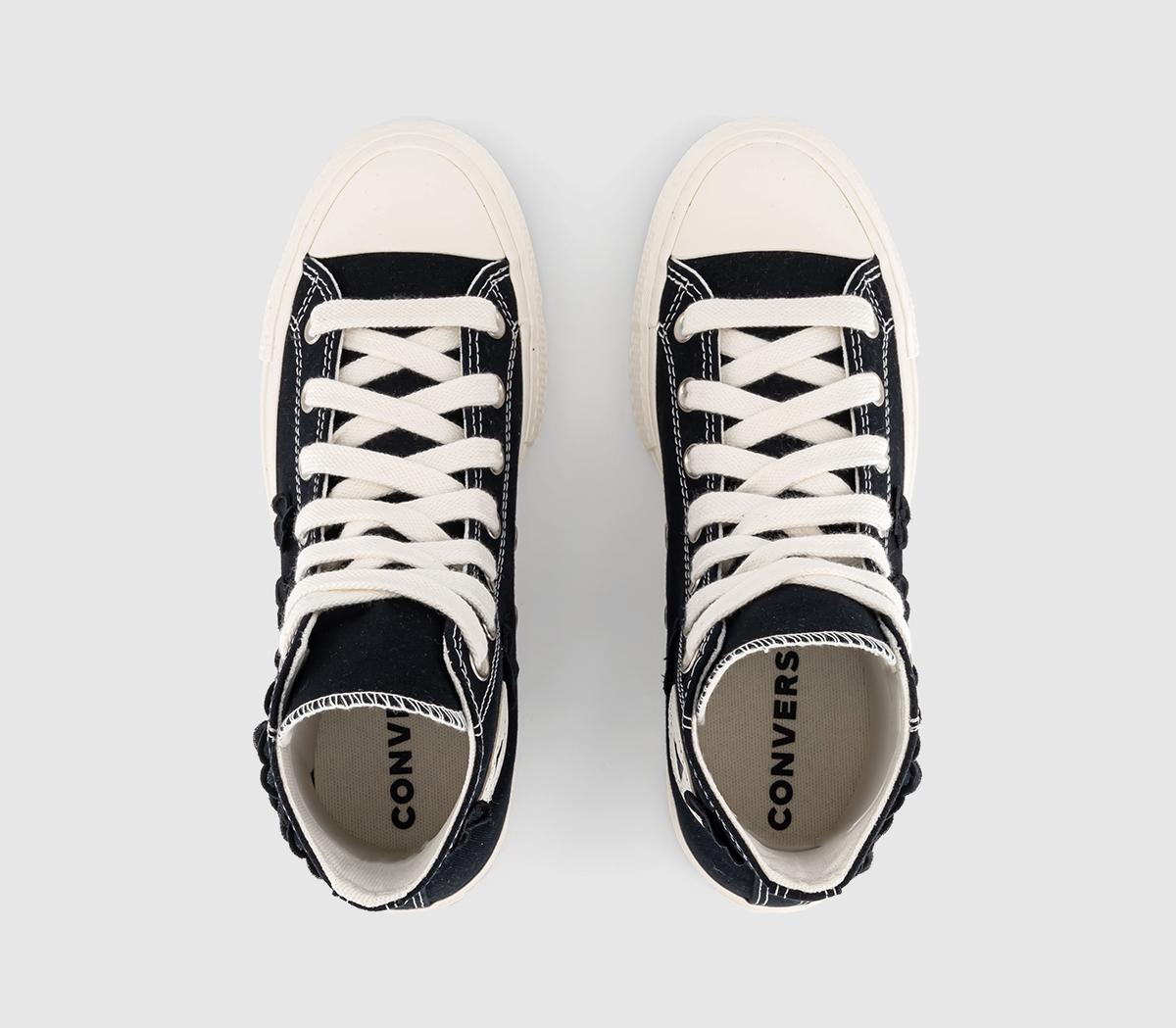 ConverseAll Star Lift Hi Trainers Black Black Egret Flower