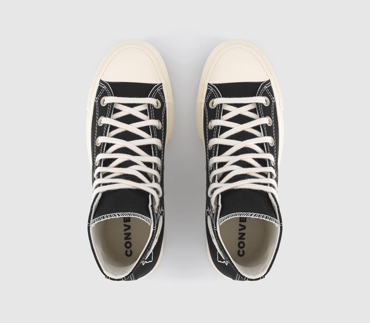 Converse All Star Lift Hi Platform Trainers Converse All Star Lift Hi Platform Trainers Black Black Egret