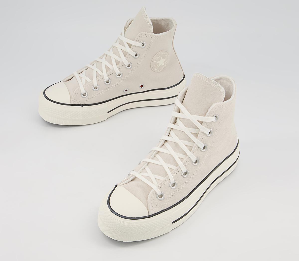 Converse All Star Lift Hi Platform Trainers Converse All Star Lift Hi Platform Trainers Egret Black Egret