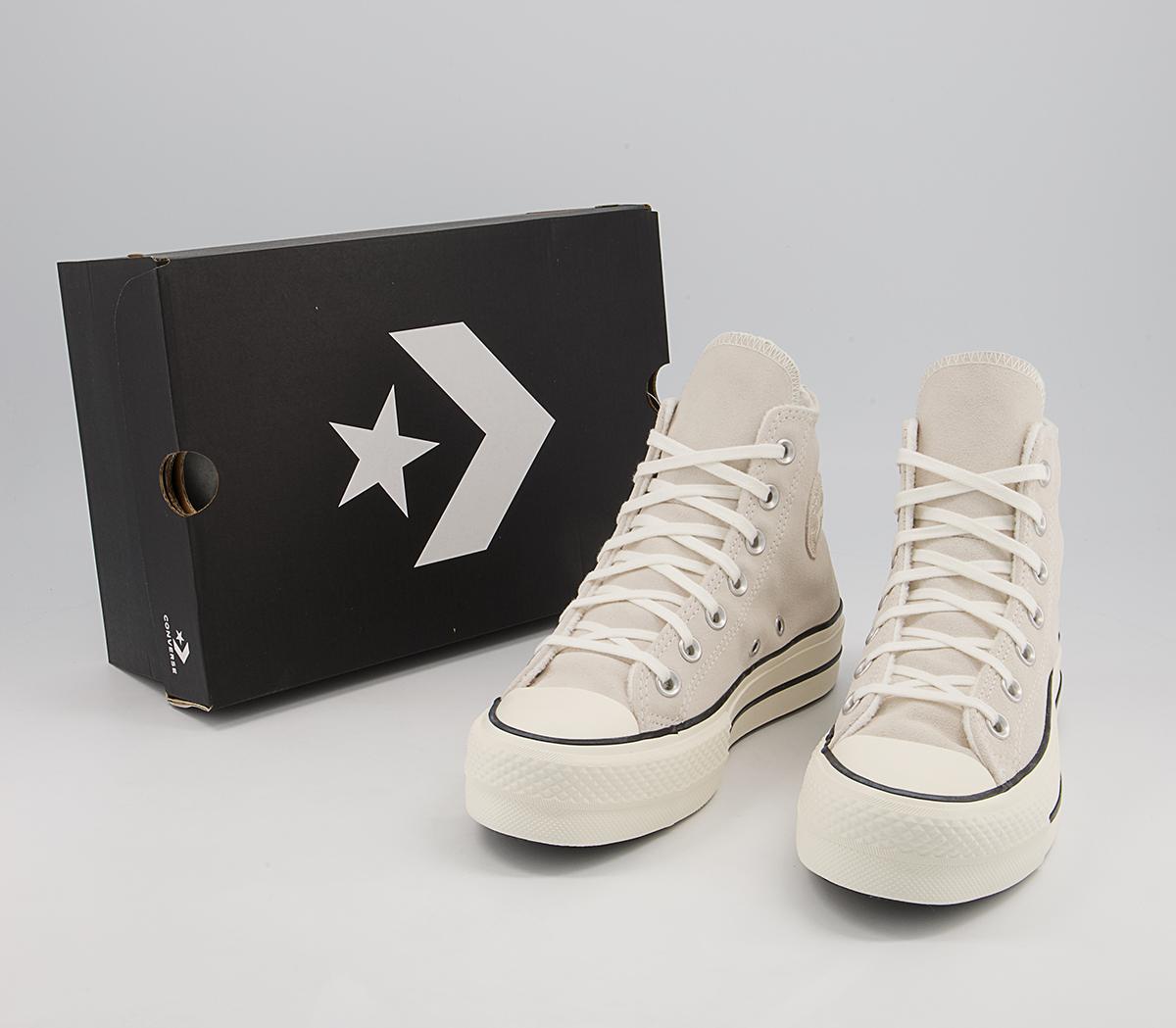 Converse All Star Lift Hi Platform Trainers Converse All Star Lift Hi Platform Trainers Egret Black Egret