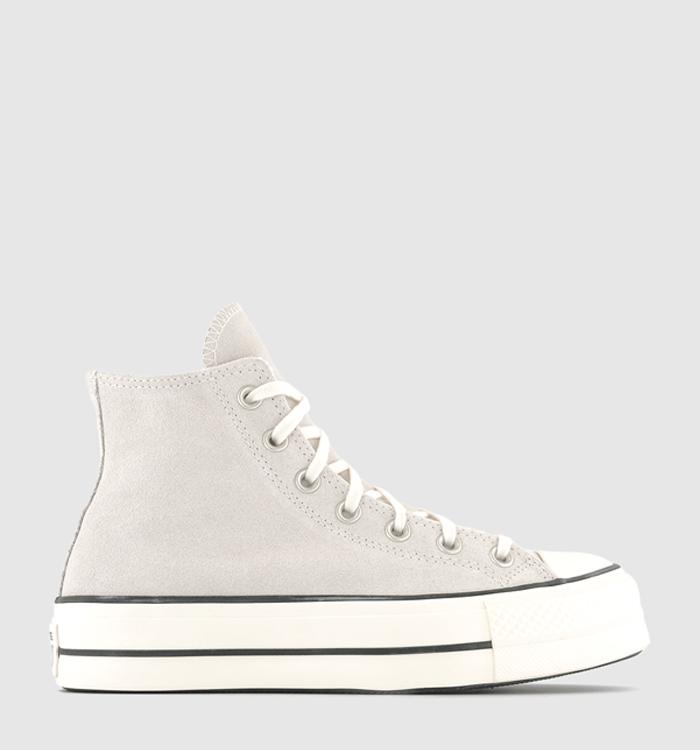 Black converse high tops platform sale