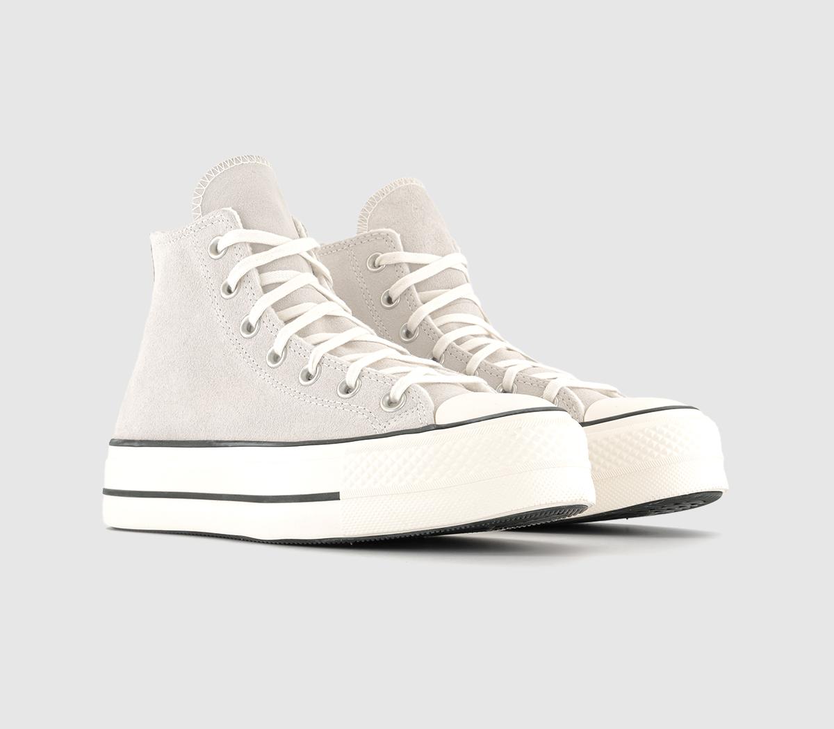 converse all star hi trainers egret egret leather