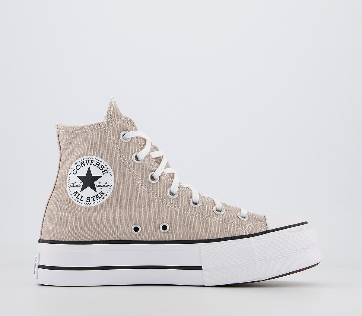 Converse All Star Lift Hi Platform Trainers Papyrus Black White