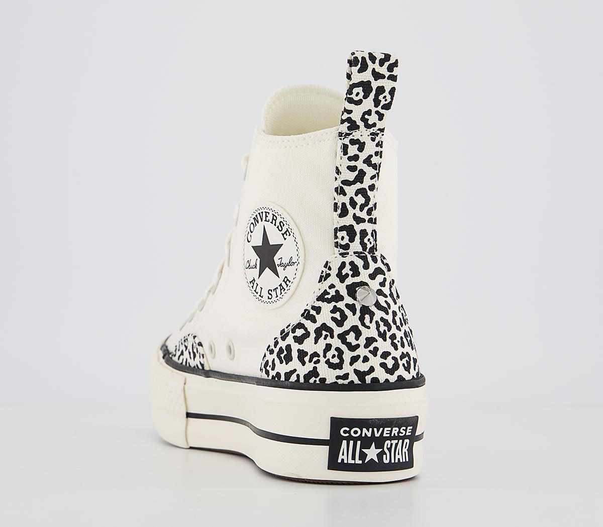 ConverseAll Star Lift Hi Platform TrainersEgret Black Egret Animal