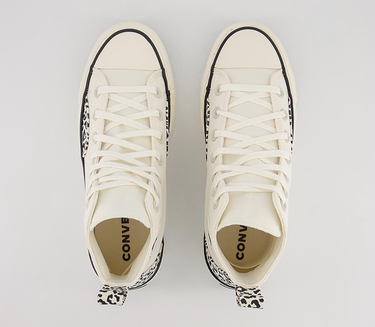 ConverseAll Star Lift Hi Platform TrainersEgret Black Egret Animal