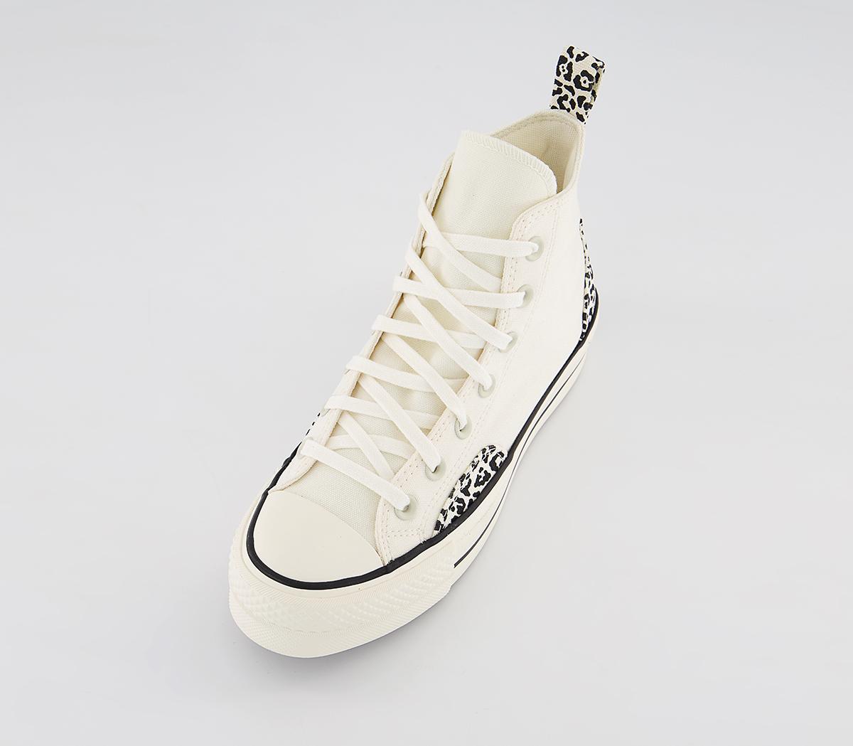 ConverseAll Star Lift Hi Platform TrainersEgret Black Egret Animal