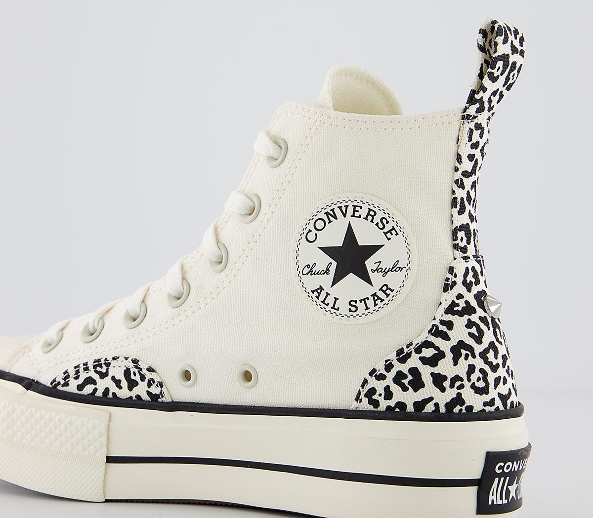 ConverseAll Star Lift Hi Platform TrainersEgret Black Egret Animal