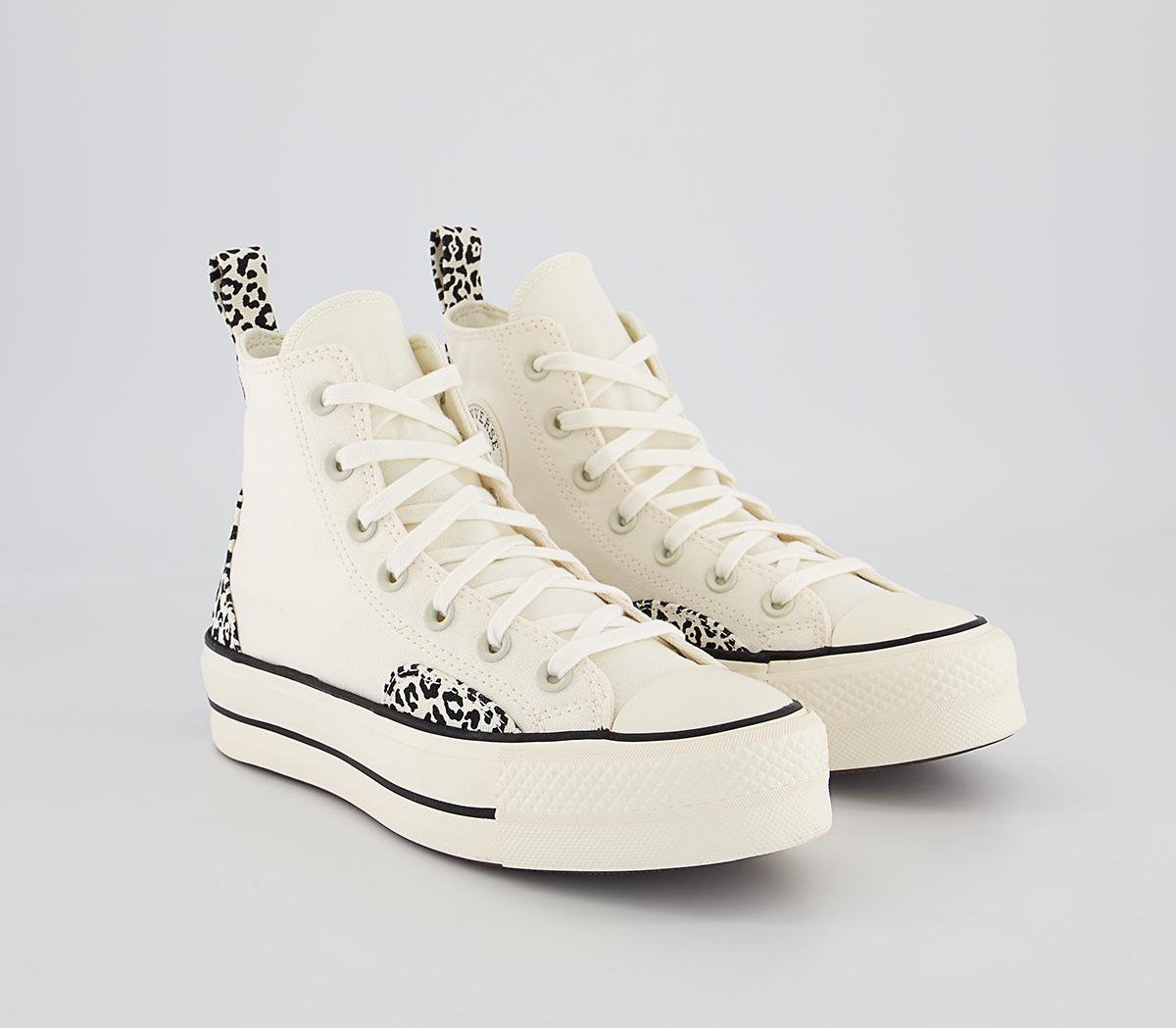 ConverseAll Star Lift Hi Platform TrainersEgret Black Egret Animal