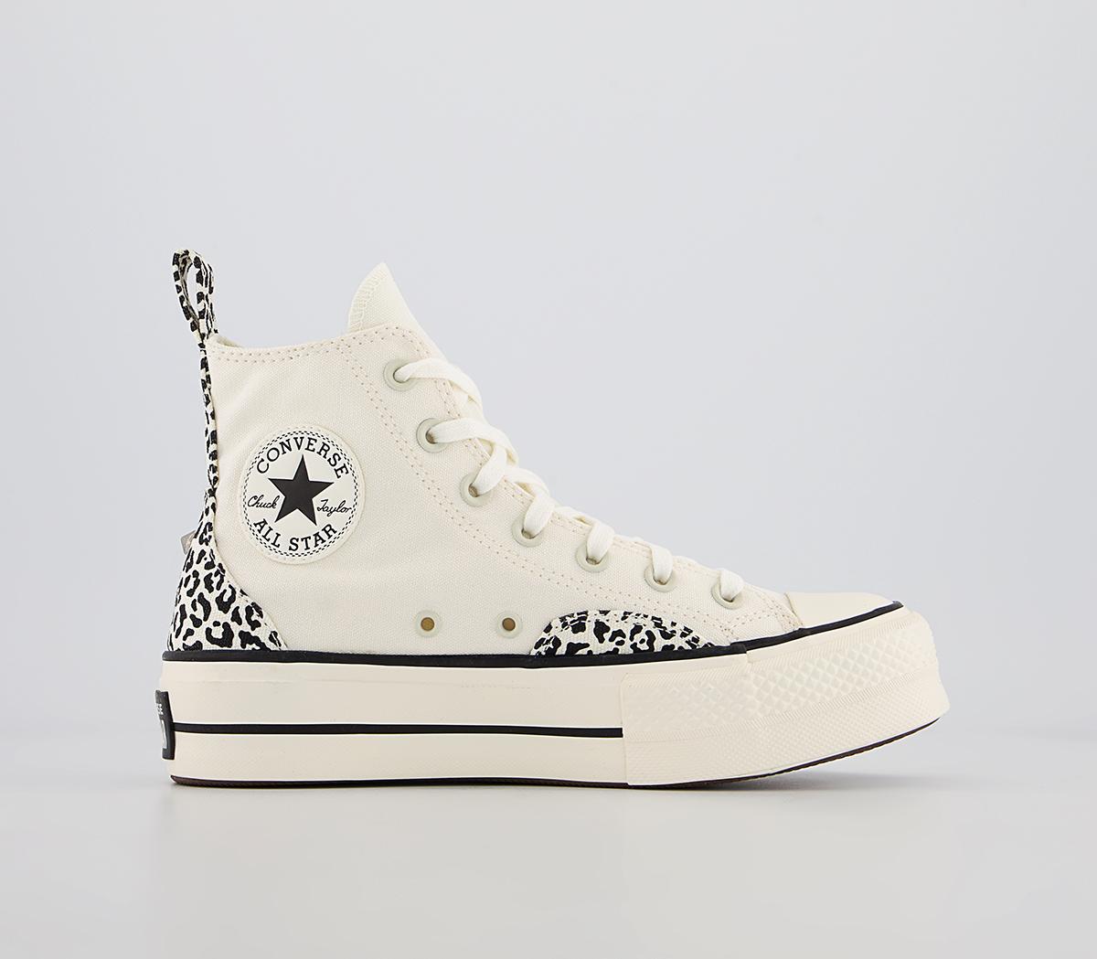 ConverseAll Star Lift Hi Platform TrainersEgret Black Egret Animal