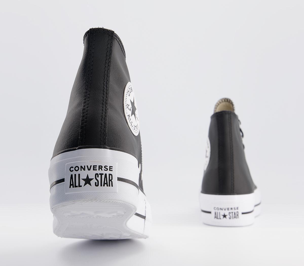 Converse All Star Lift Hi Platform Trainers Converse All Star Lift Hi Platform Trainers Black White White Leather