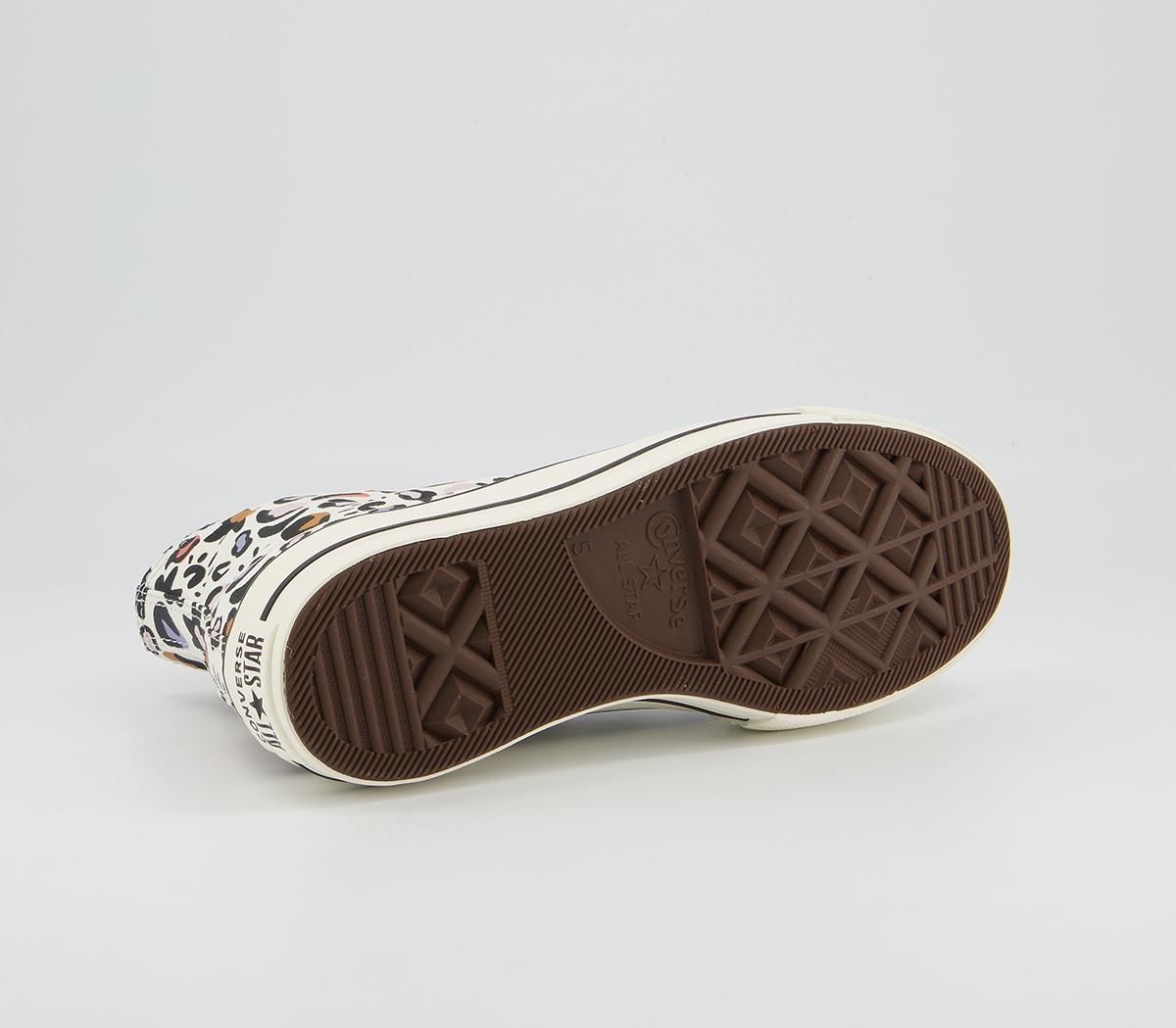 Converse All Star Lift Hi Platform Trainers Converse All Star Lift Hi Platform Trainers Egret Multi Black Leopard