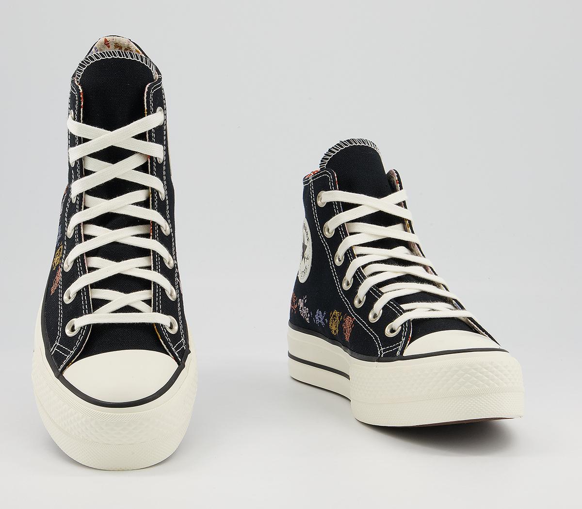 Converse All Star Lift Hi Platform Trainers Converse All Star Lift Hi Platform Trainers Black Egret Multi Mystic