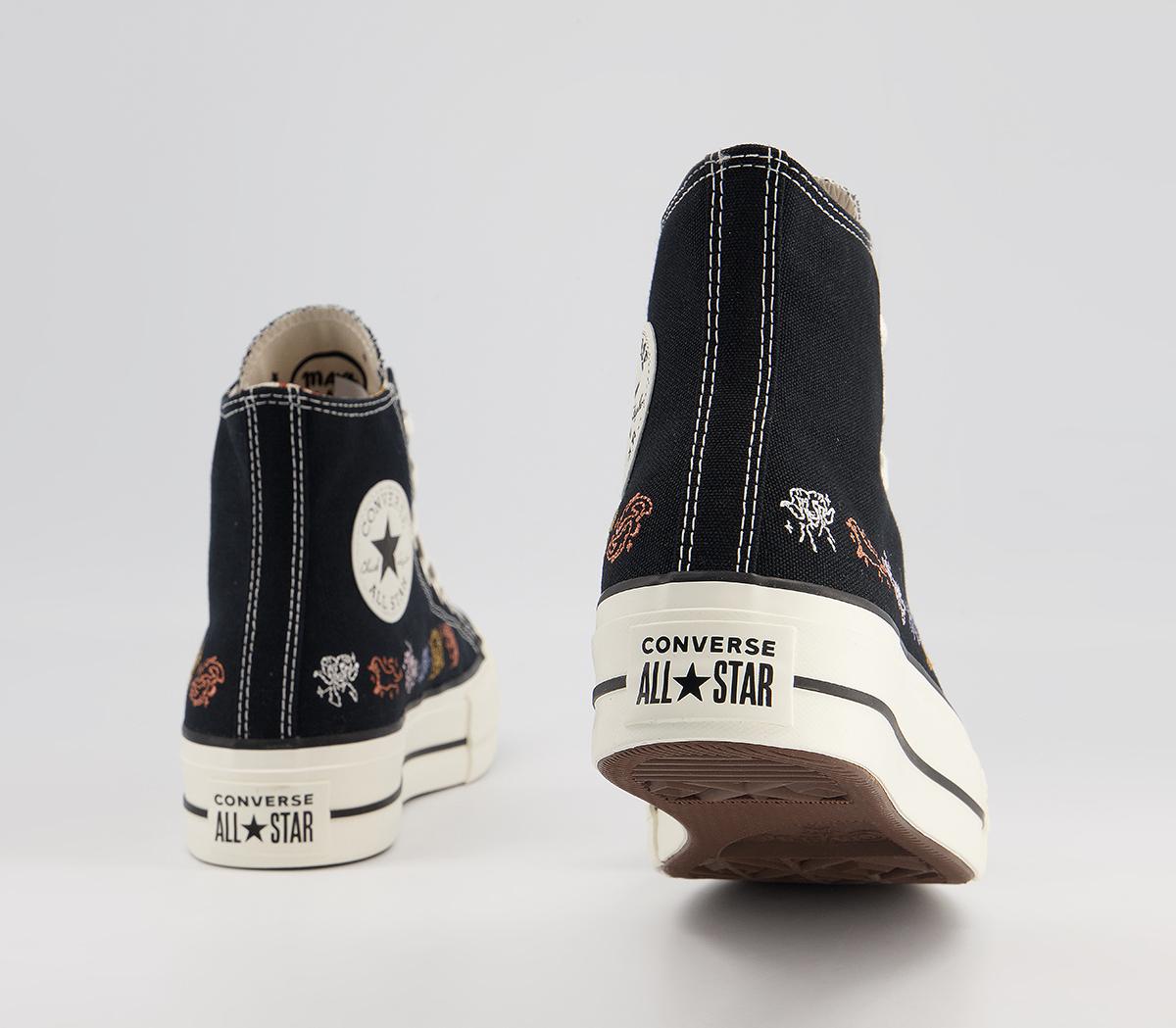 Converse All Star Lift Hi Platform Trainers Converse All Star Lift Hi Platform Trainers Black Egret Multi Mystic
