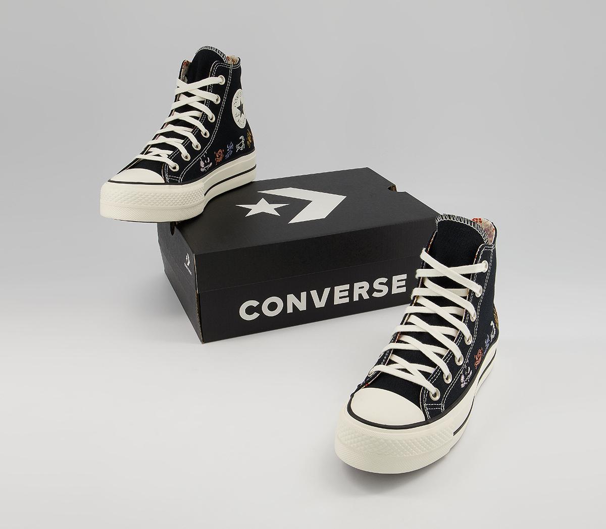 Converse All Star Lift Hi Platform Trainers Converse All Star Lift Hi Platform Trainers Black Egret Multi Mystic