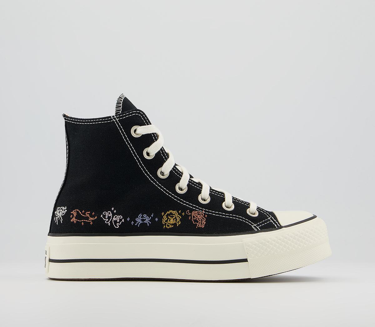 Converse All Star Lift Hi Platform Trainers Converse All Star Lift Hi Platform Trainers Black Egret Multi Mystic