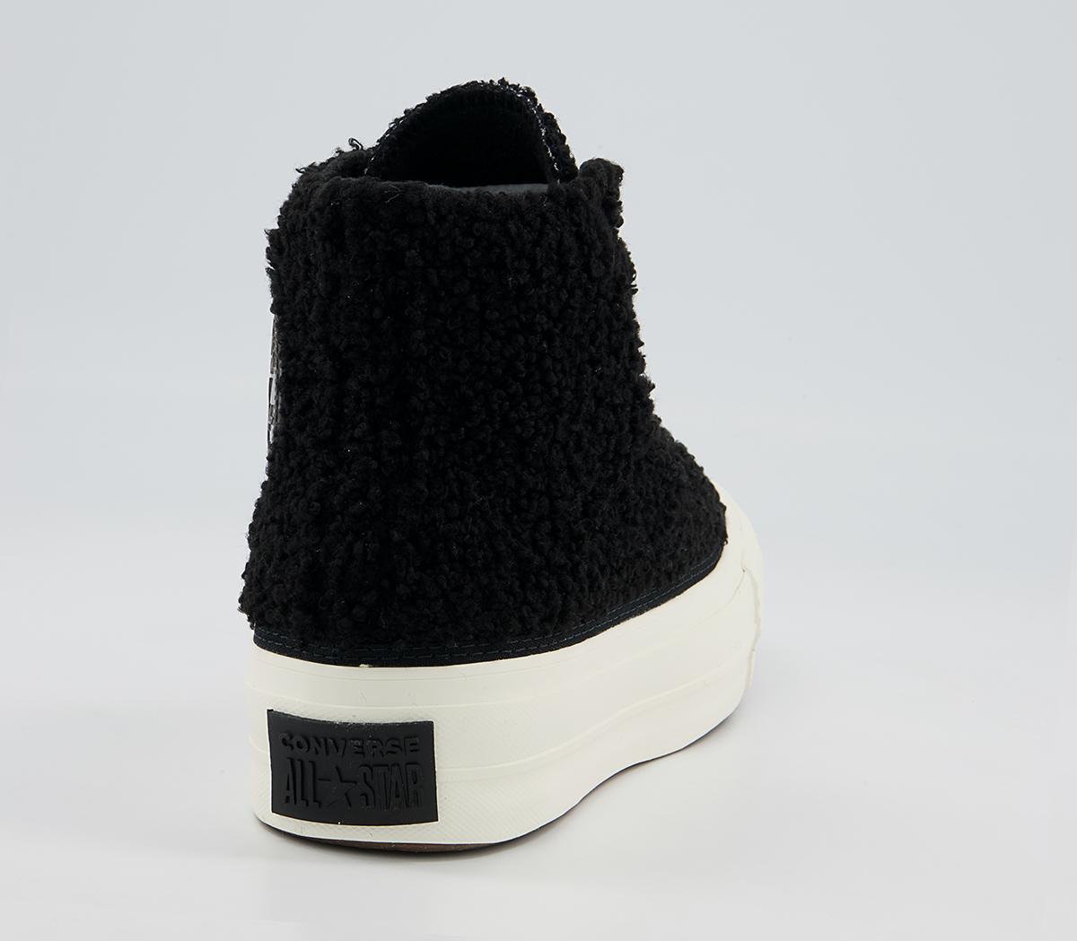 Converse All Star Lift Hi Platform Trainers Converse All Star Lift Hi Platform Trainers Sherpa Black White