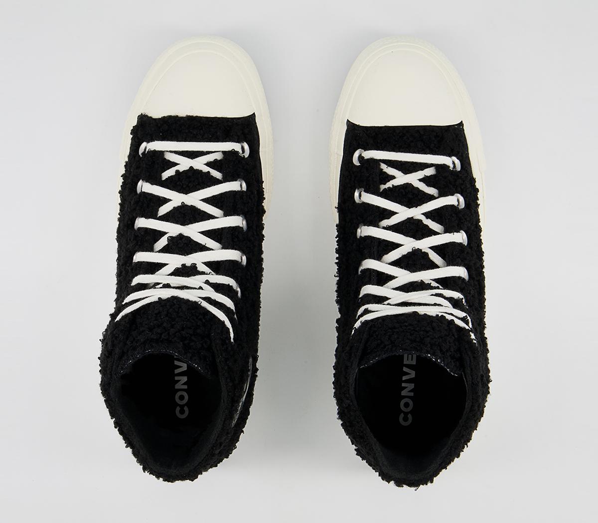 Converse All Star Lift Hi Platform Trainers Converse All Star Lift Hi Platform Trainers Sherpa Black White