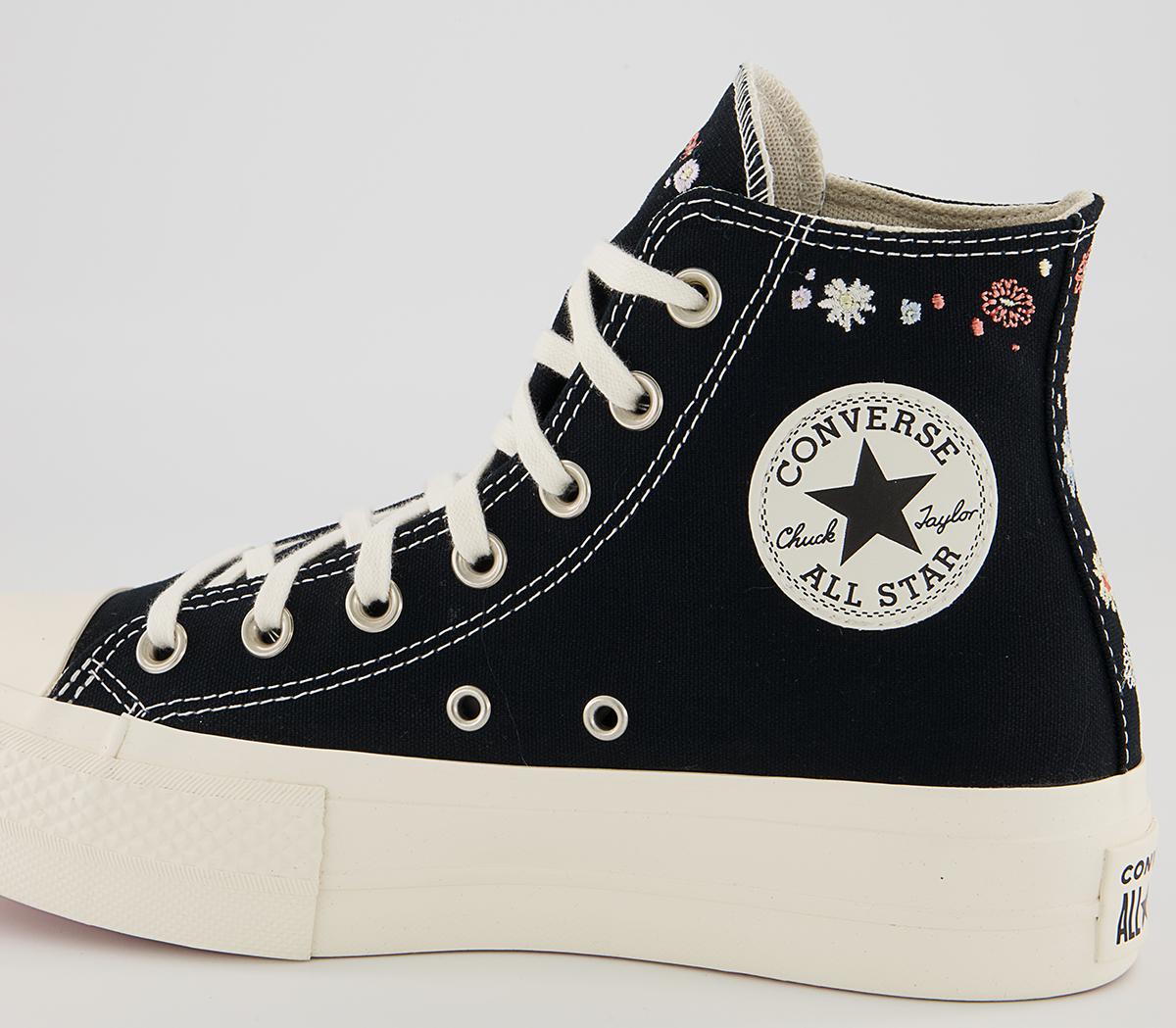 Converse All Star Lift Hi Platform Trainers Converse All Star Lift Hi Platform Trainers Black Multi Egret