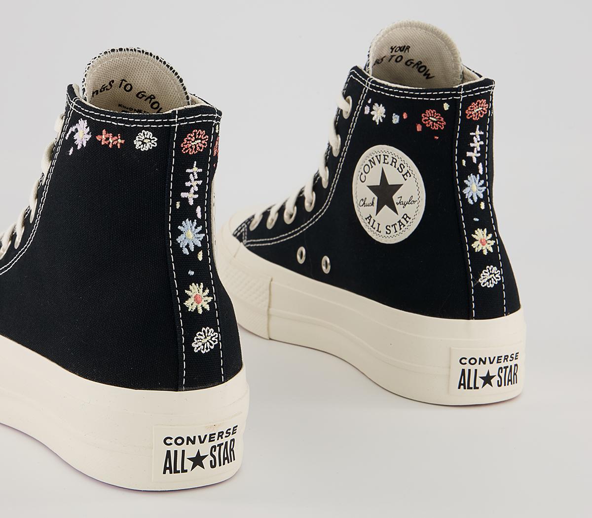 Converse All Star Lift Hi Platform Trainers Converse All Star Lift Hi Platform Trainers Black Multi Egret