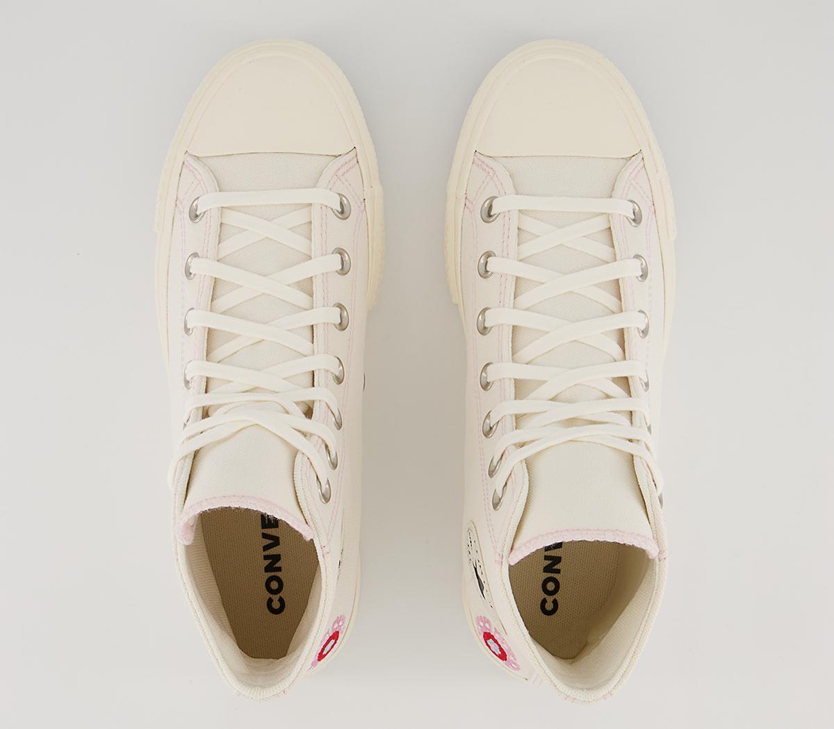 Converse All Star Lift Hi Platform Trainers Converse All Star Lift Hi Platform Trainers Egret Black Pink Foam Festival