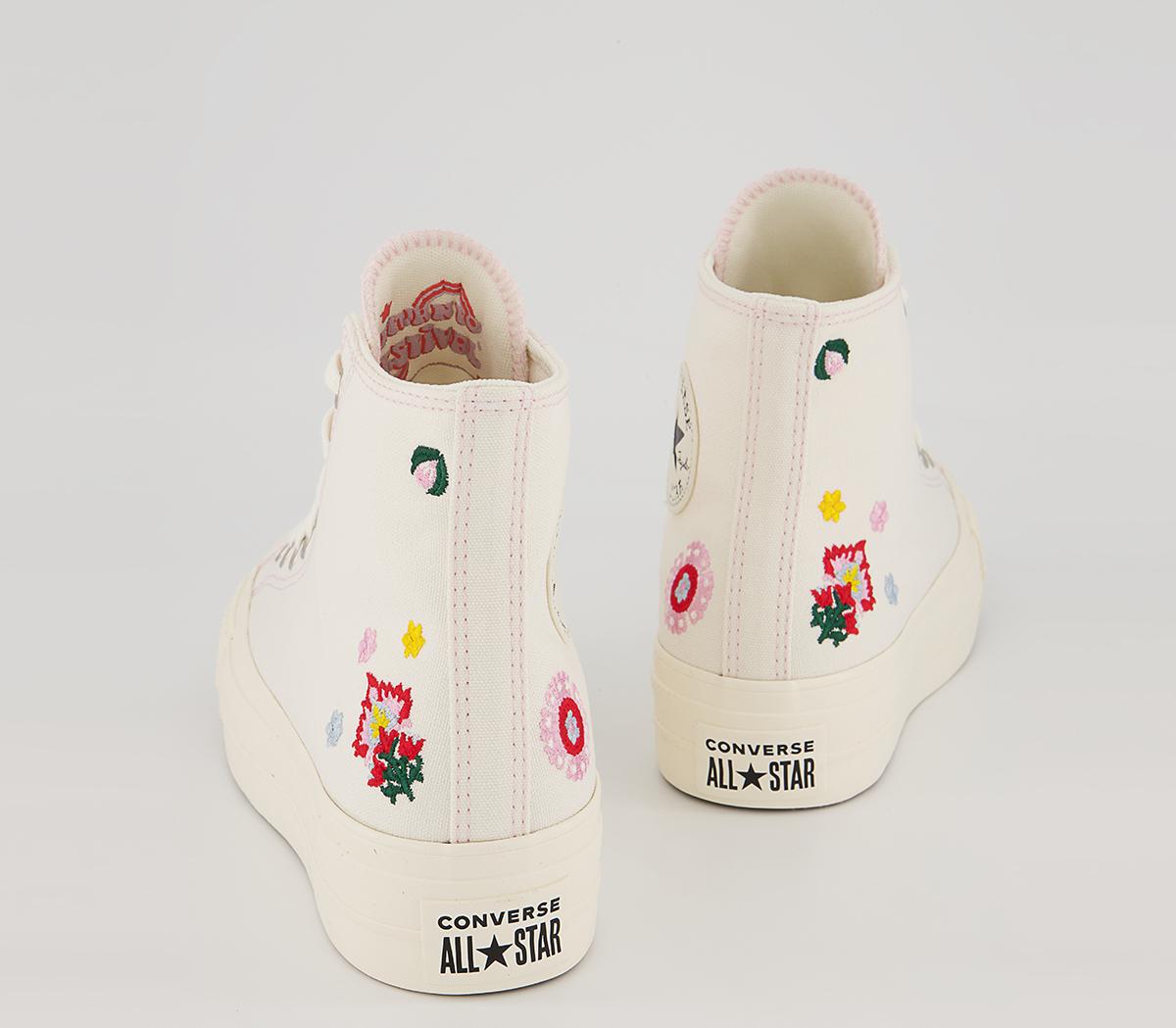 Converse All Star Lift Hi Platform Trainers Converse All Star Lift Hi Platform Trainers Egret Black Pink Foam Festival