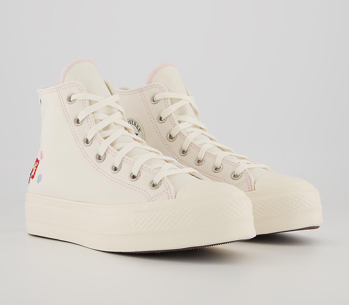 Converse All Star Lift Hi Platform Trainers Converse All Star Lift Hi Platform Trainers Egret Black Pink Foam Festival