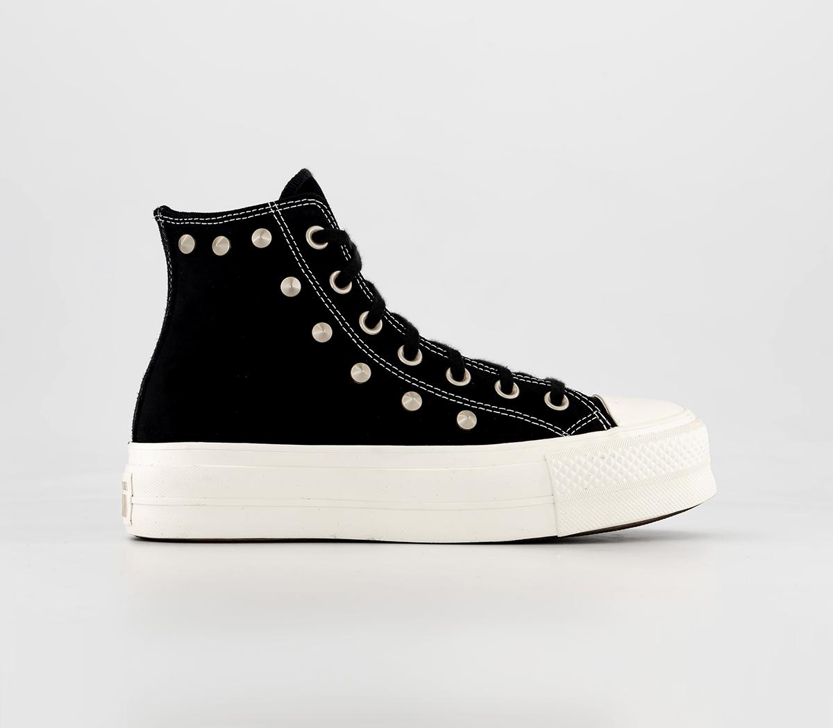 White converse deals with gold studs