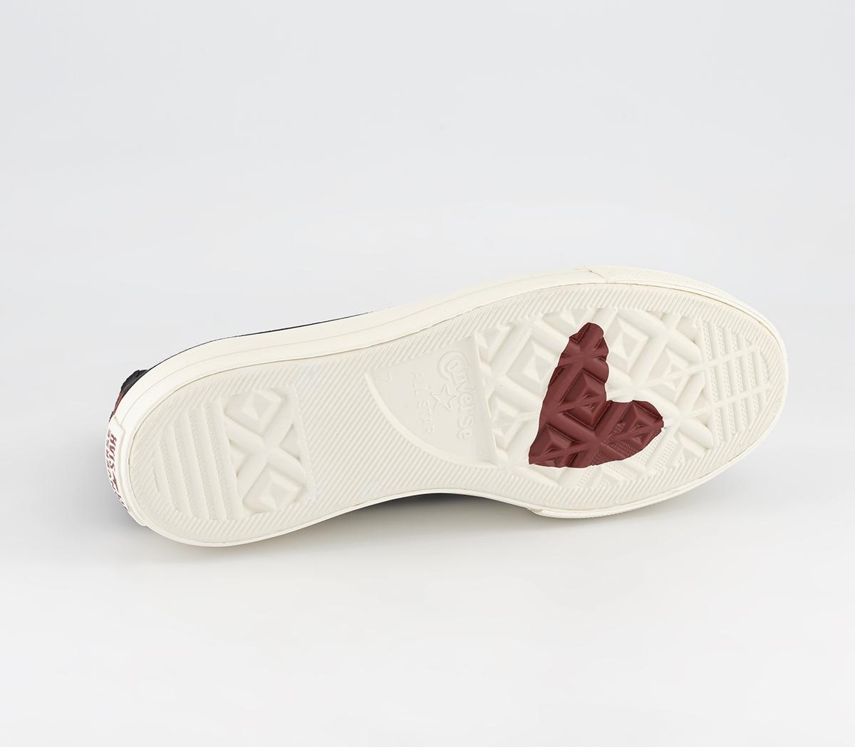 ConverseAll Star Lift Hi Platform Valentine's Trainers ConverseAll Star Lift Hi Platform Valentine's Trainers Black Egret Back Ally Brick