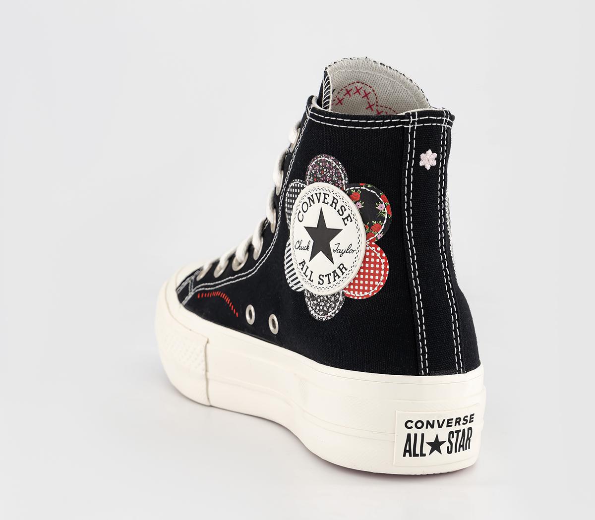 ConverseAll Star Lift Hi Platform Trainers Black Egret Red