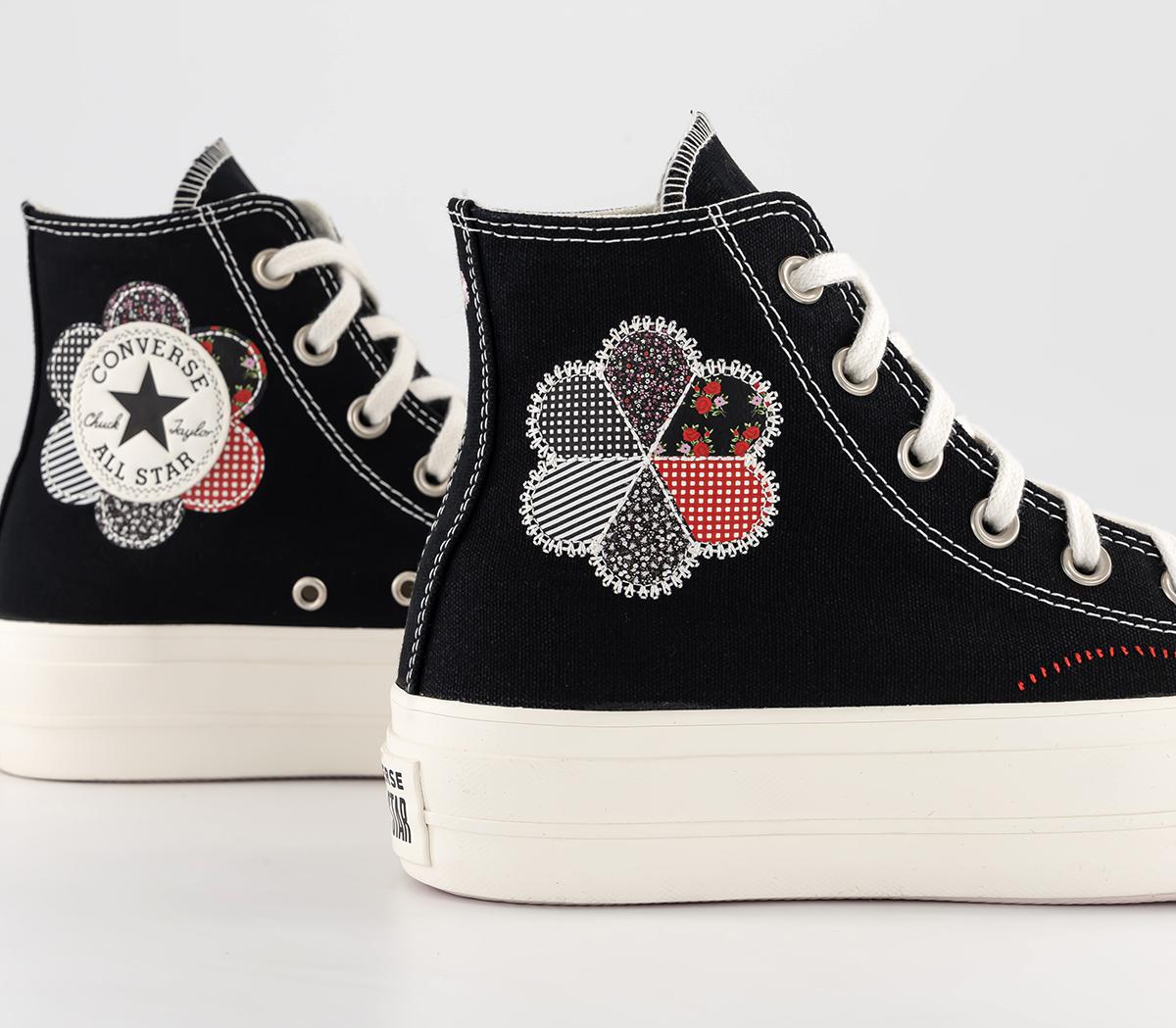 ConverseAll Star Lift Hi Platform Trainers Black Egret Red