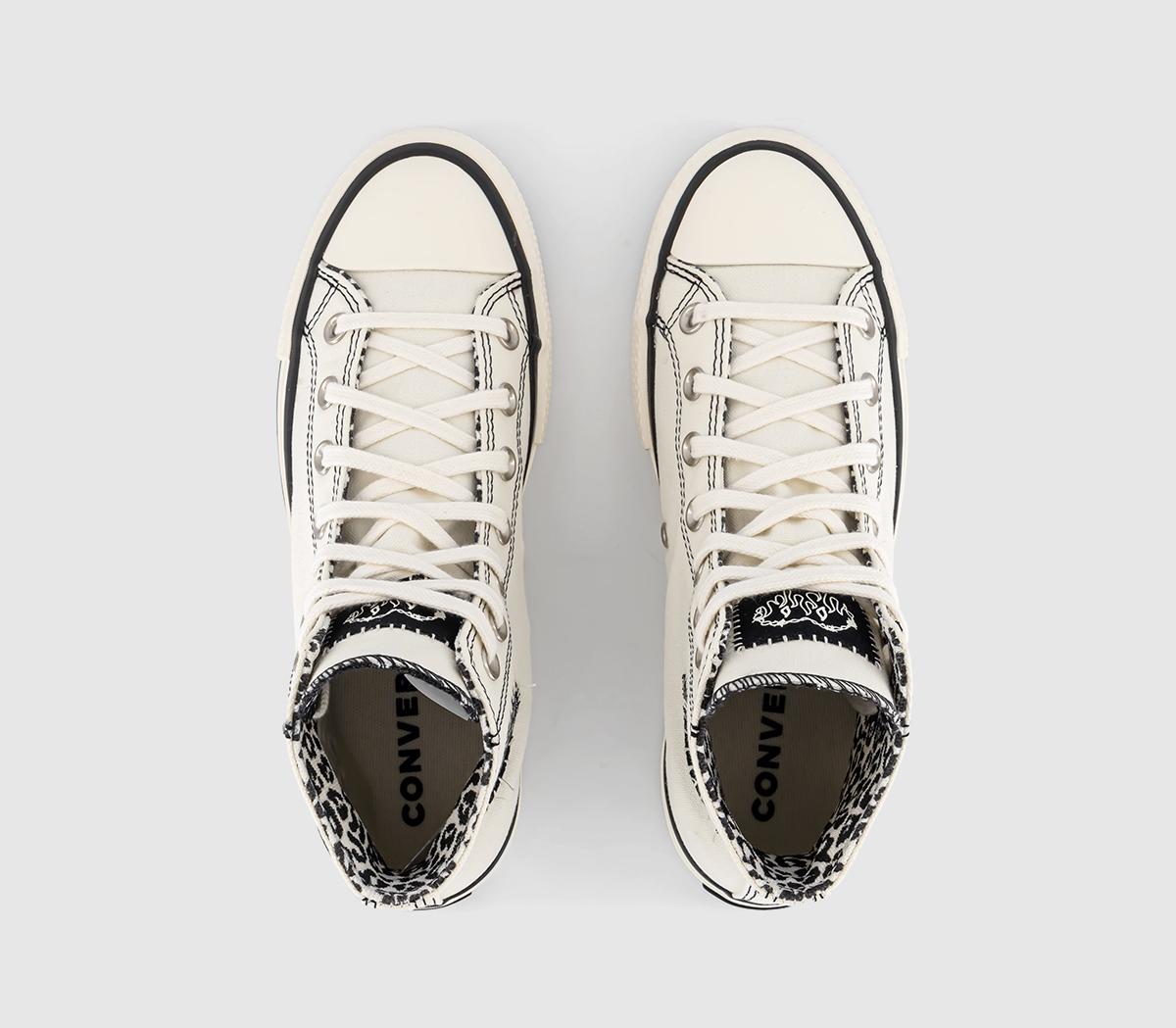 ConverseAll Star Lift Hi Platform Trainers Egret Egret Black