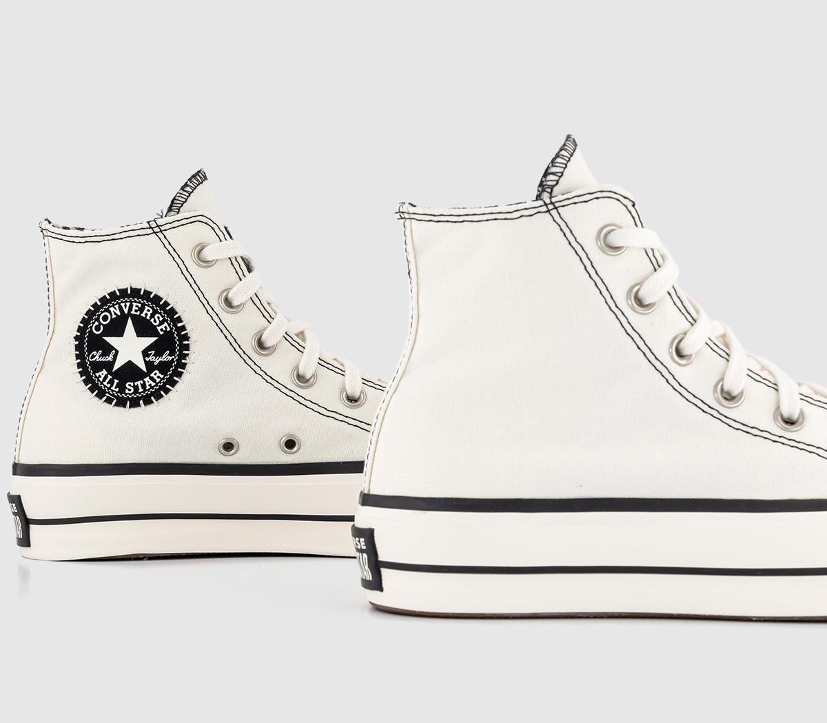 ConverseAll Star Lift Hi Platform Trainers Egret Egret Black