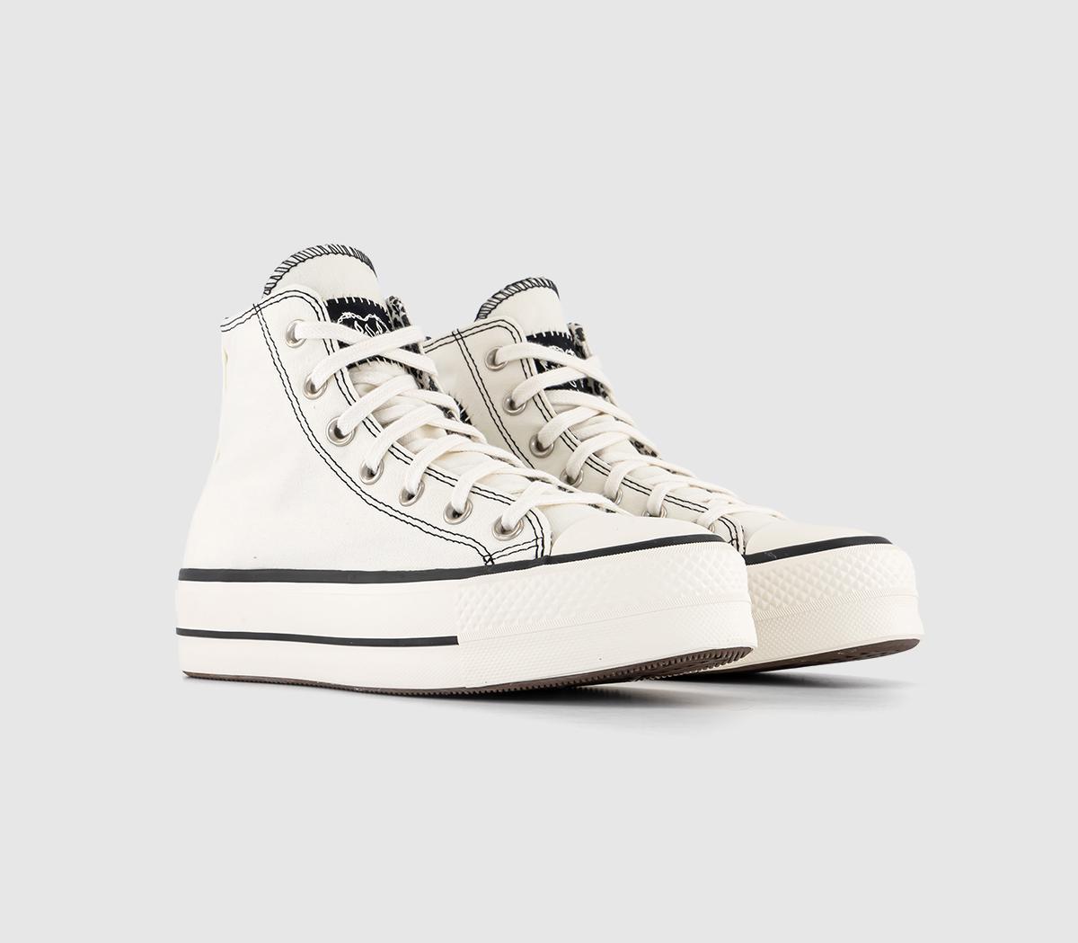 ConverseAll Star Lift Hi Platform Trainers Egret Egret Black