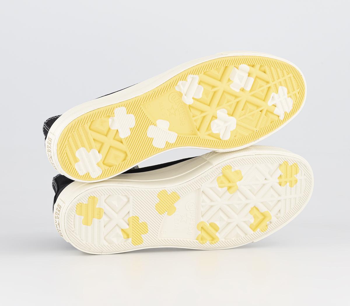 Converse All Star Lift Hi Platform Trainers Black Egret Light Gold