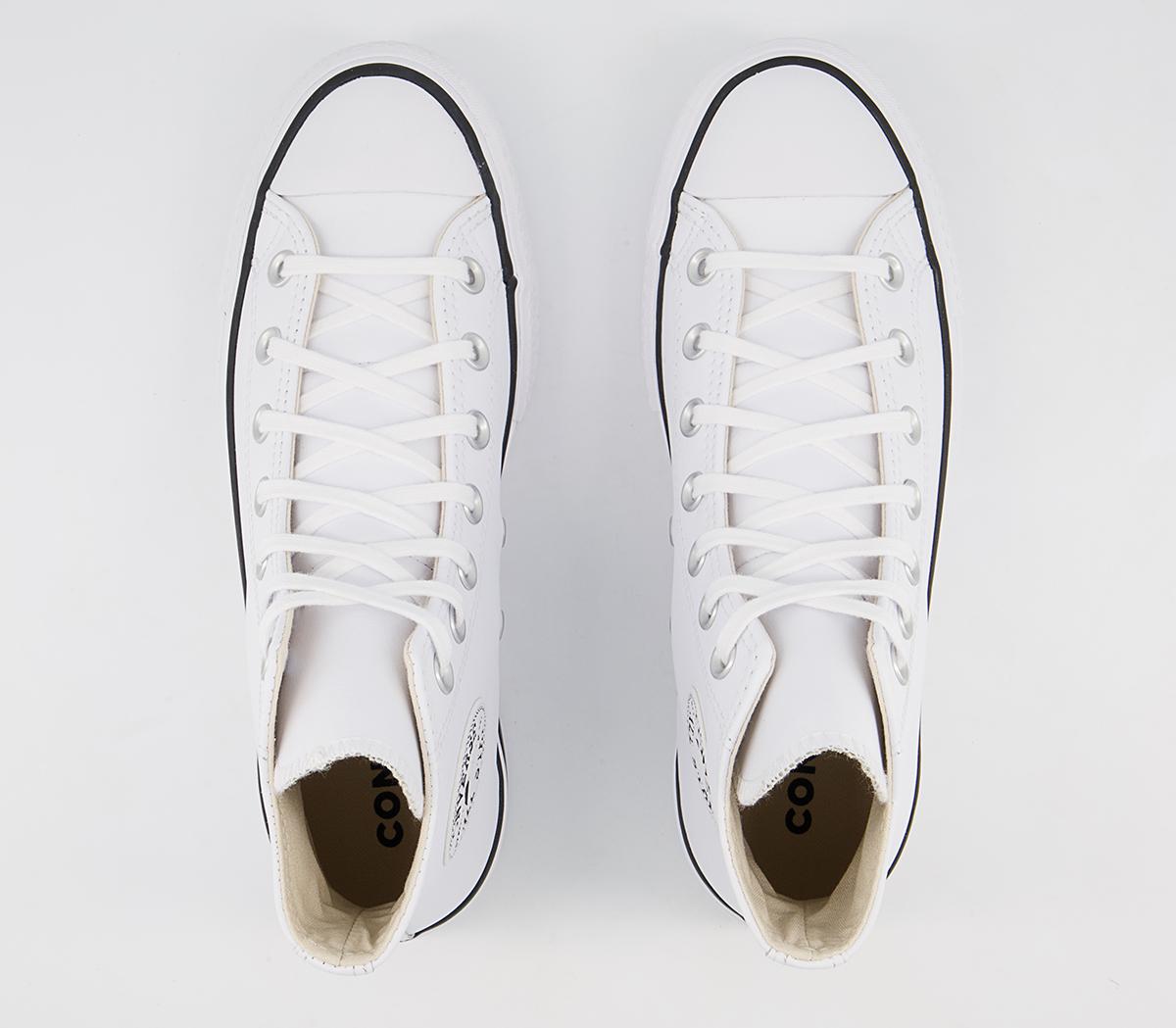 Converse All Star Lift Hi Platform Trainers Converse All Star Lift Hi Platform Trainers White White Black Leather