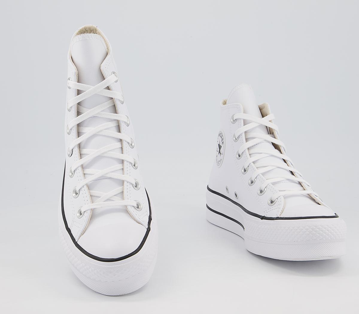 Converse All Star Lift Hi Platform Trainers Converse All Star Lift Hi Platform Trainers White White Black Leather