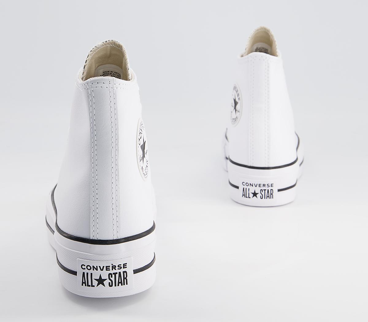 Converse All Star Lift Hi Platform Trainers Converse All Star Lift Hi Platform Trainers White White Black Leather