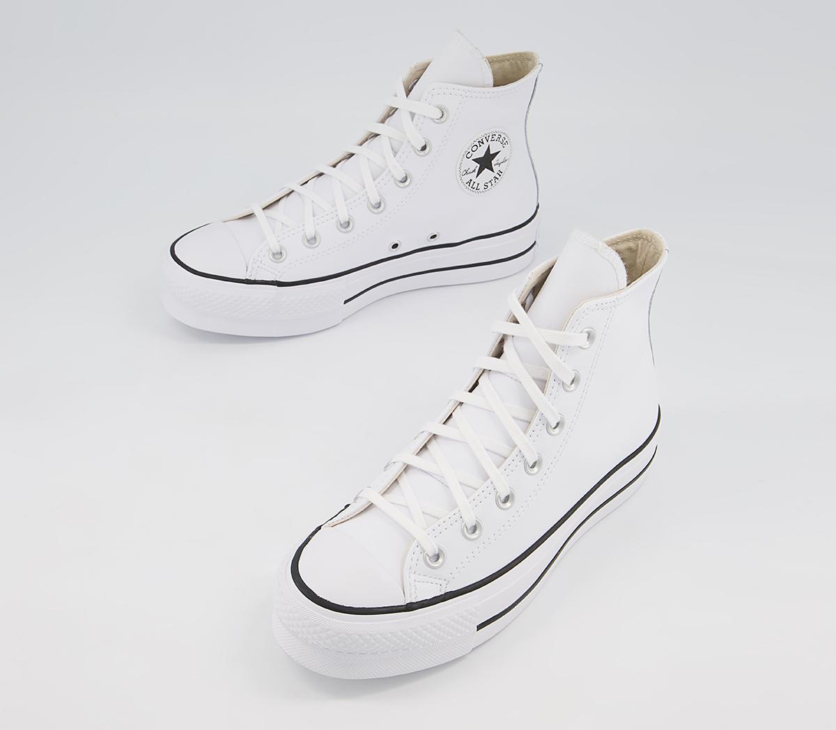 Converse All Star Lift Hi Platform Trainers Converse All Star Lift Hi Platform Trainers White White Black Leather