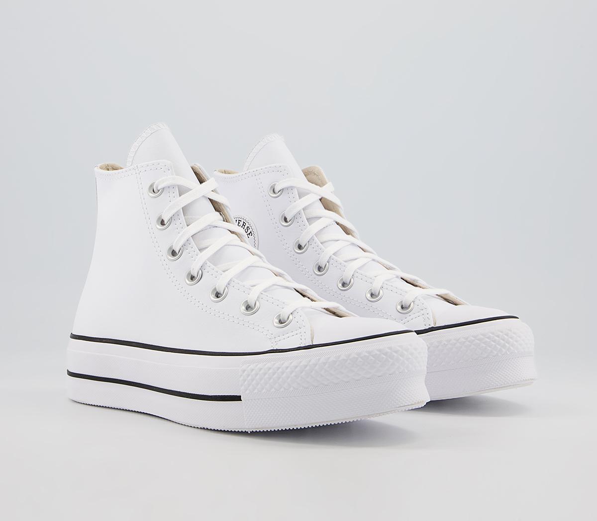 Converse All Star Lift Hi Platform Trainers Converse All Star Lift Hi Platform Trainers White White Black Leather