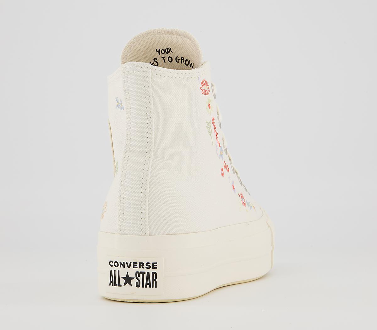 Converse All Star Lift Hi Platform Trainers Converse All Star Lift Hi Platform Trainers Egret Multi Egret