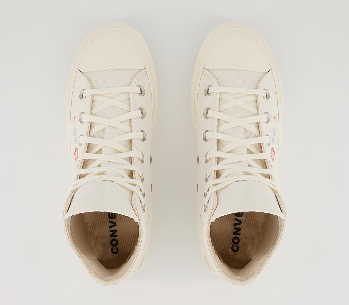 Converse All Star Lift Hi Platform Trainers Converse All Star Lift Hi Platform Trainers Egret Multi Egret