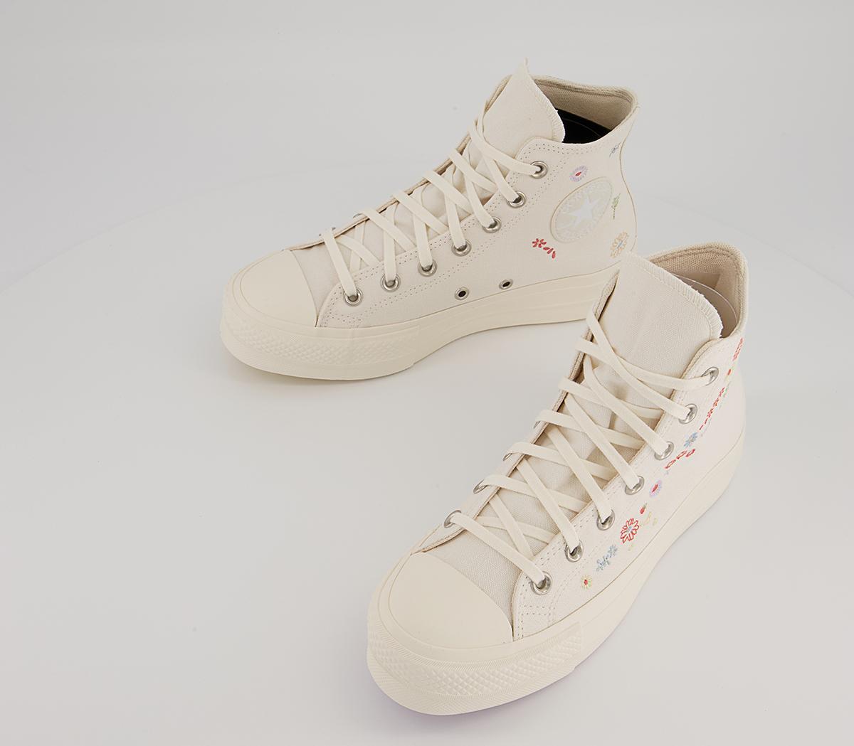 Converse All Star Lift Hi Platform Trainers Converse All Star Lift Hi Platform Trainers Egret Multi Egret