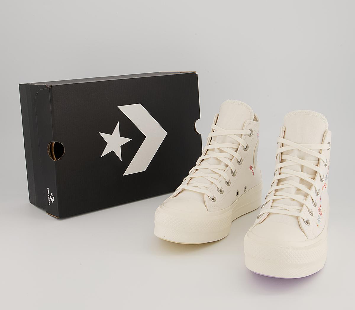 Converse All Star Lift Hi Platform Trainers Converse All Star Lift Hi Platform Trainers Egret Multi Egret