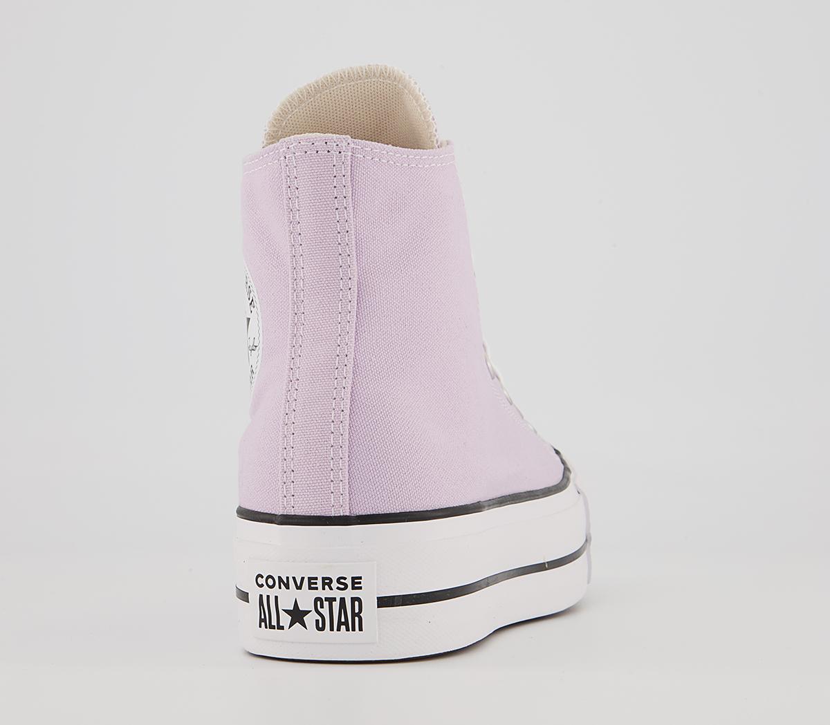 Converse All Star Lift Hi Platform Trainers Converse All Star Lift Hi Platform Trainers Pale Amethyst White