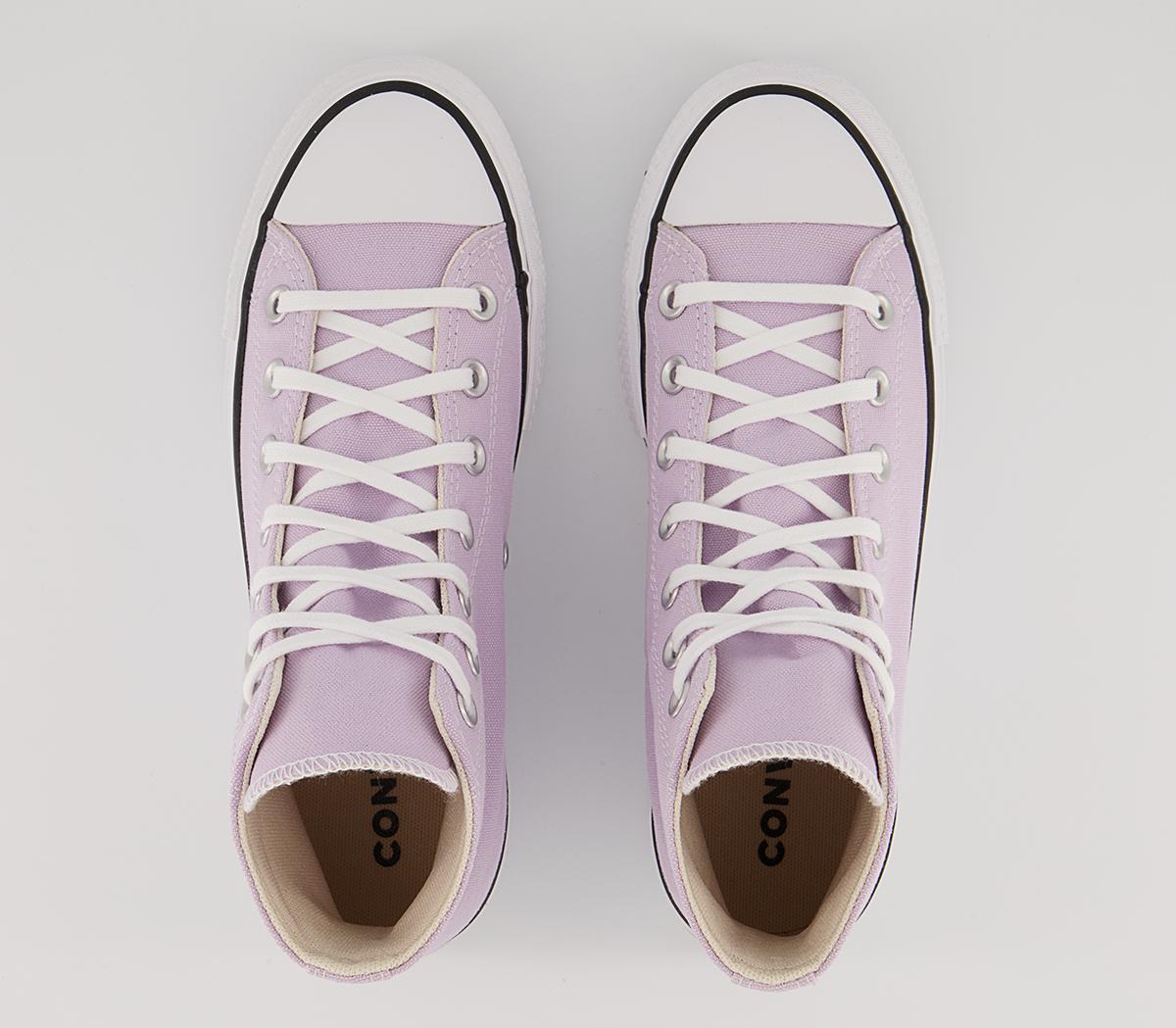 Converse All Star Lift Hi Platform Trainers Converse All Star Lift Hi Platform Trainers Pale Amethyst White