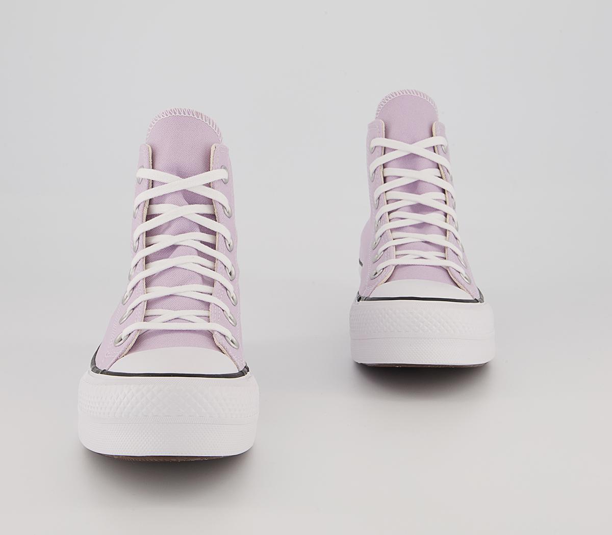 Converse All Star Lift Hi Platform Trainers Converse All Star Lift Hi Platform Trainers Pale Amethyst White